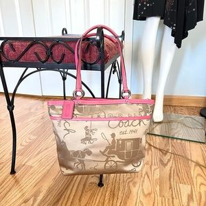 Coach Horse & Carriage Logo Medium Tote